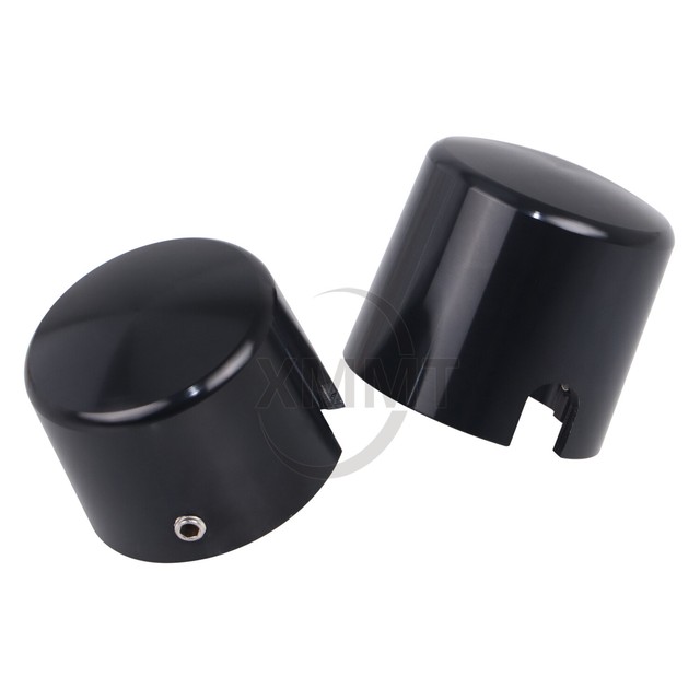 Black Rear Axle Nut Covers For Harley Softail FXST FL1ST FLSTS Night