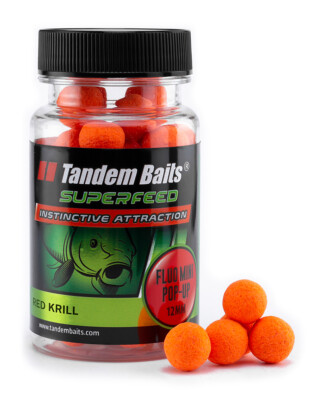 SuperFeed Fluo Mini Pop-Up 12mm/30g Red Krill