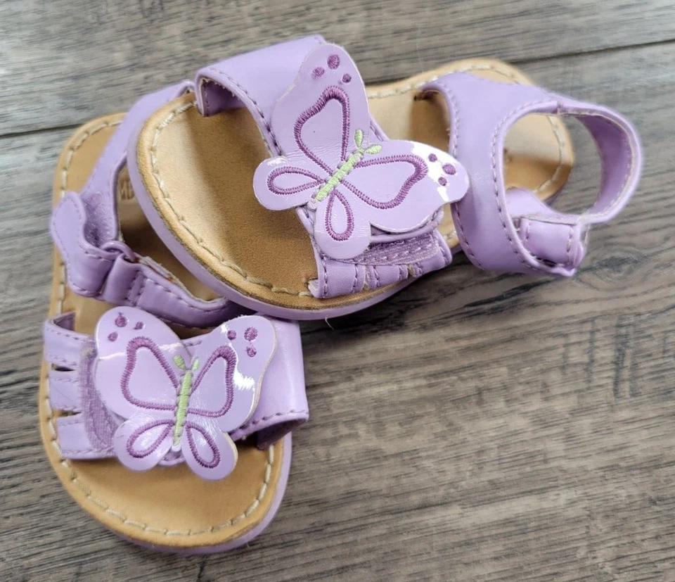 Baby Girl Gymboree Size 3 Butterfly Blossoms Sandals Shoes - Image 2 of 4
