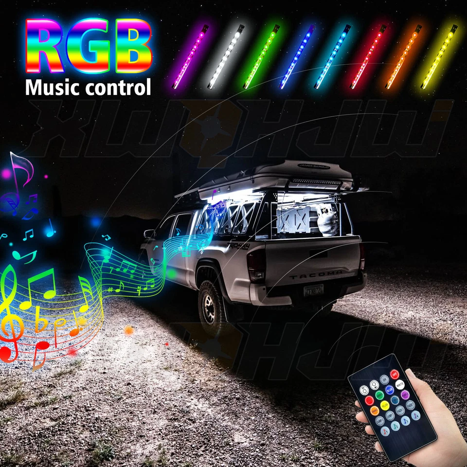 Lámpara interior de coche RGB LED brillante debajo del tablero reposapiés asientos iluminación interior USB Foto 3 de 4