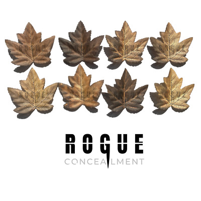 50 x Braun Herbst 3D Künstliche Blätter für Airsoft Ghillie Basteln Camouflage 