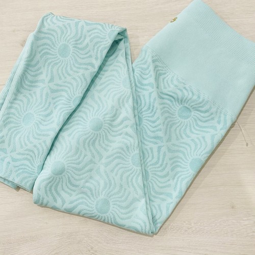 SPIRITUAL GANGSTER Love Sculpt Jacquard Legging in Beachglass Sun Tile Size XS/S - Picture 12 of 14