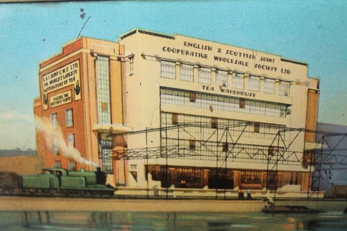 Rare 1930's C.W.S. Advertising Tea Tin - Salford Factory - Picture 3 of 11