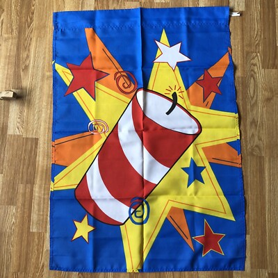 Firecracker 4th Of July Garden Yard Decorative Flag 29x43 Banner bright colors