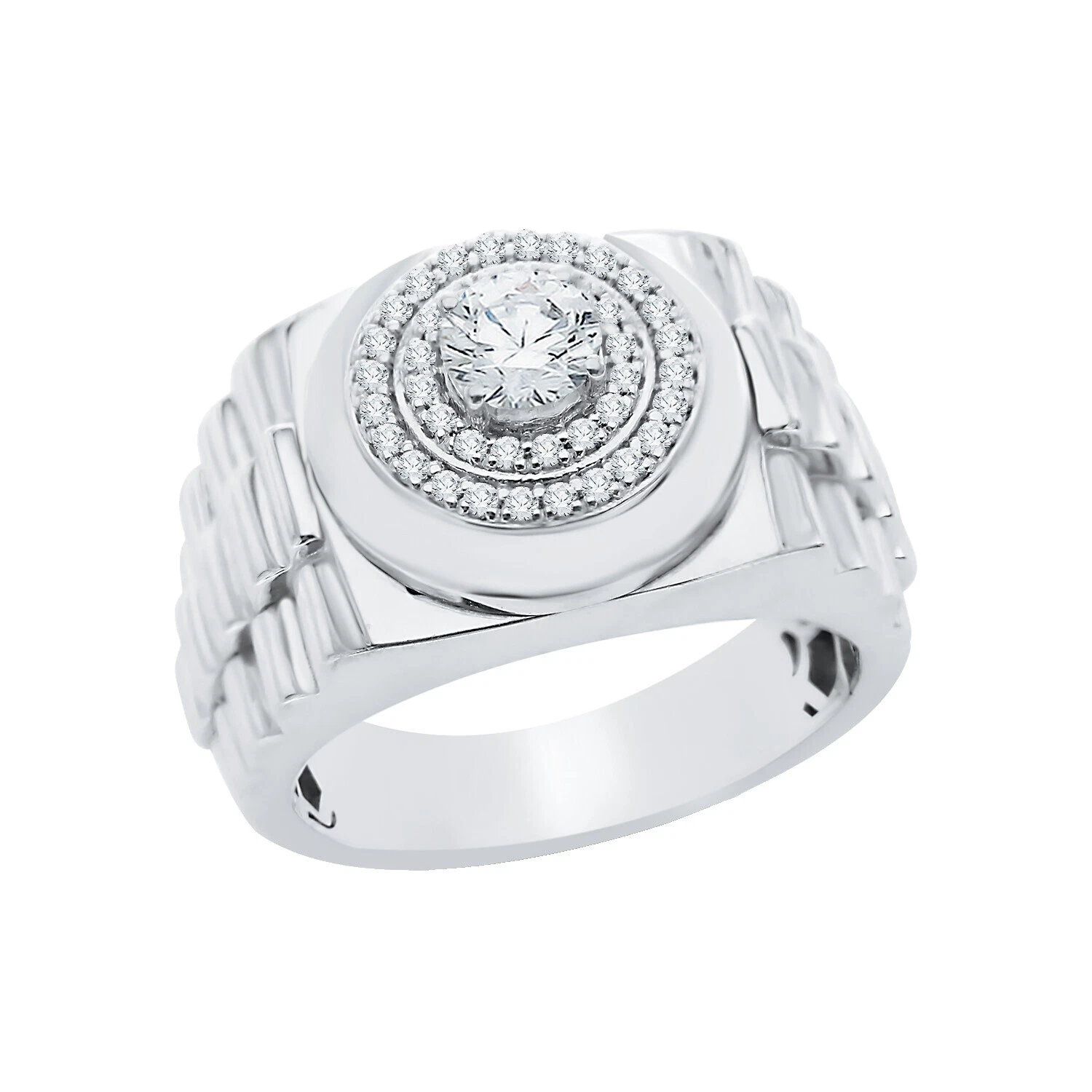 Anillos De Oro Blanco blanco deportivo para De hombre