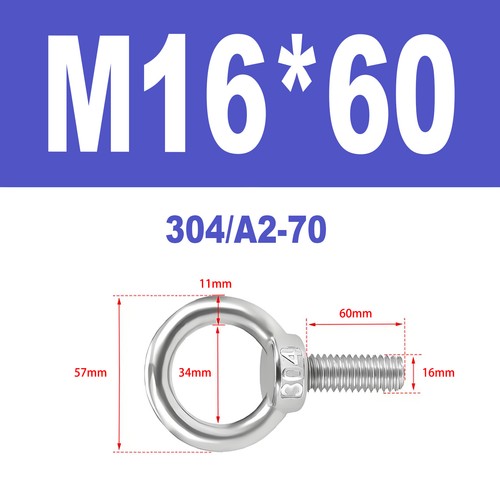 Ringschrauben Edelstahl V2A A2 Ösenschrauben M3-M18 Augbolzen Augenschrauben - Bild 113 von 122