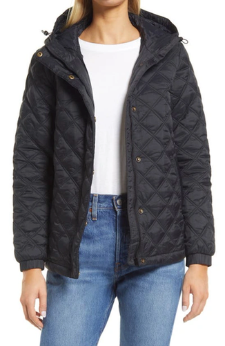 Quilted Packable Puffer Jacket Black 