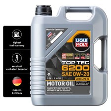 LIQUI MOLY 20238 Top Tec 6200 SAE 0W-20 LongLife IV Full Synthetic Motor Oil, 5L 62.98 per gallon