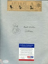 Mort Walker signed as Addison d2018 w/ Sketch Creator of Boner's Ark Comic PSA