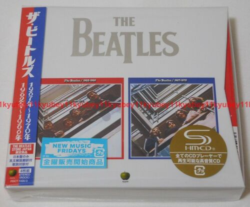 The Beatles 1962-1966 1967-1970 Red Blue Album 2023 Edition 4 SHM-CD Case Japan - Afbeelding 1 van 16