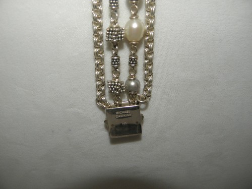 MICHAEL DAWKINS DESIGNER BRACELET 81 GRAMS! FRESHWATER PEARLS & RONDELS 8" NEW - Picture 4 of 11