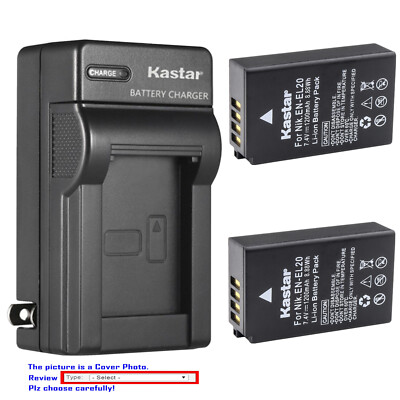 Kastar Battery AC Wall Charger for Nikon EN-EL20 EL20a Nikon Coolpix P950 P1000