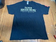 Super Smash Bros Ultimate Nintendo Switch Promo T-Shirt Men's Large L RARE Mario
