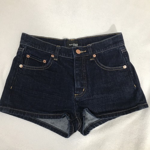 Aritzia Wilfred Free Dark Blue Button Up Jean Shorts Size 25