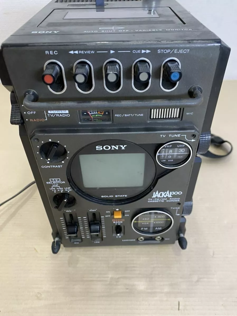 Sony FX-300 Jackal TV FM AM Receiver Cassette Recorder Used