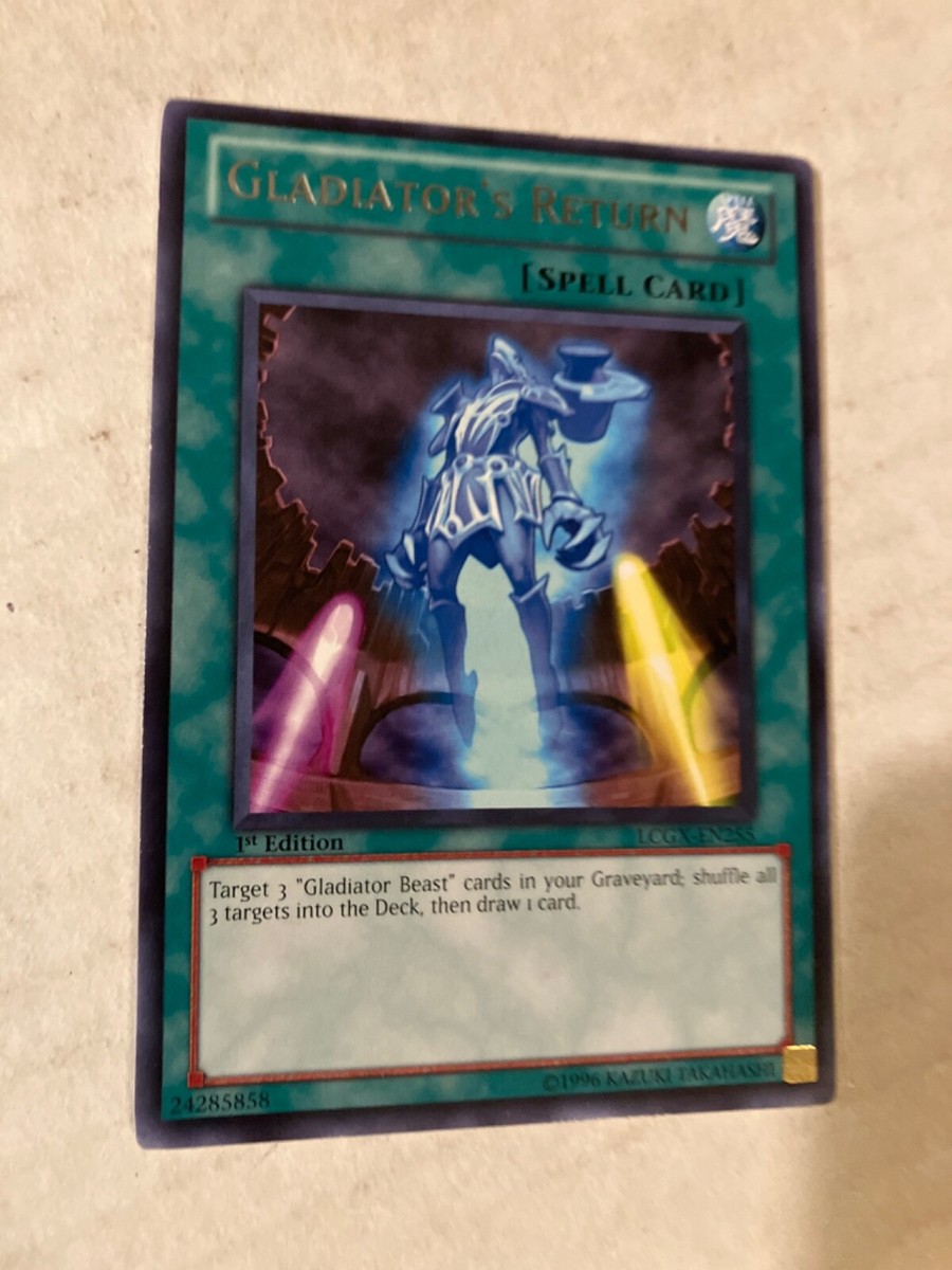 YuGiOh : LCGX-EN255 1st Ed Gladiator's Return Rare Card - ( Legendary Collection 2 Yu-Gi-Oh! Single Card ) YuGiOh : LCGX-EN255 1st Ed Gladiator's Return Rare Card - ( Legendary Collection 2 Yu-Gi-Oh! Single Card )