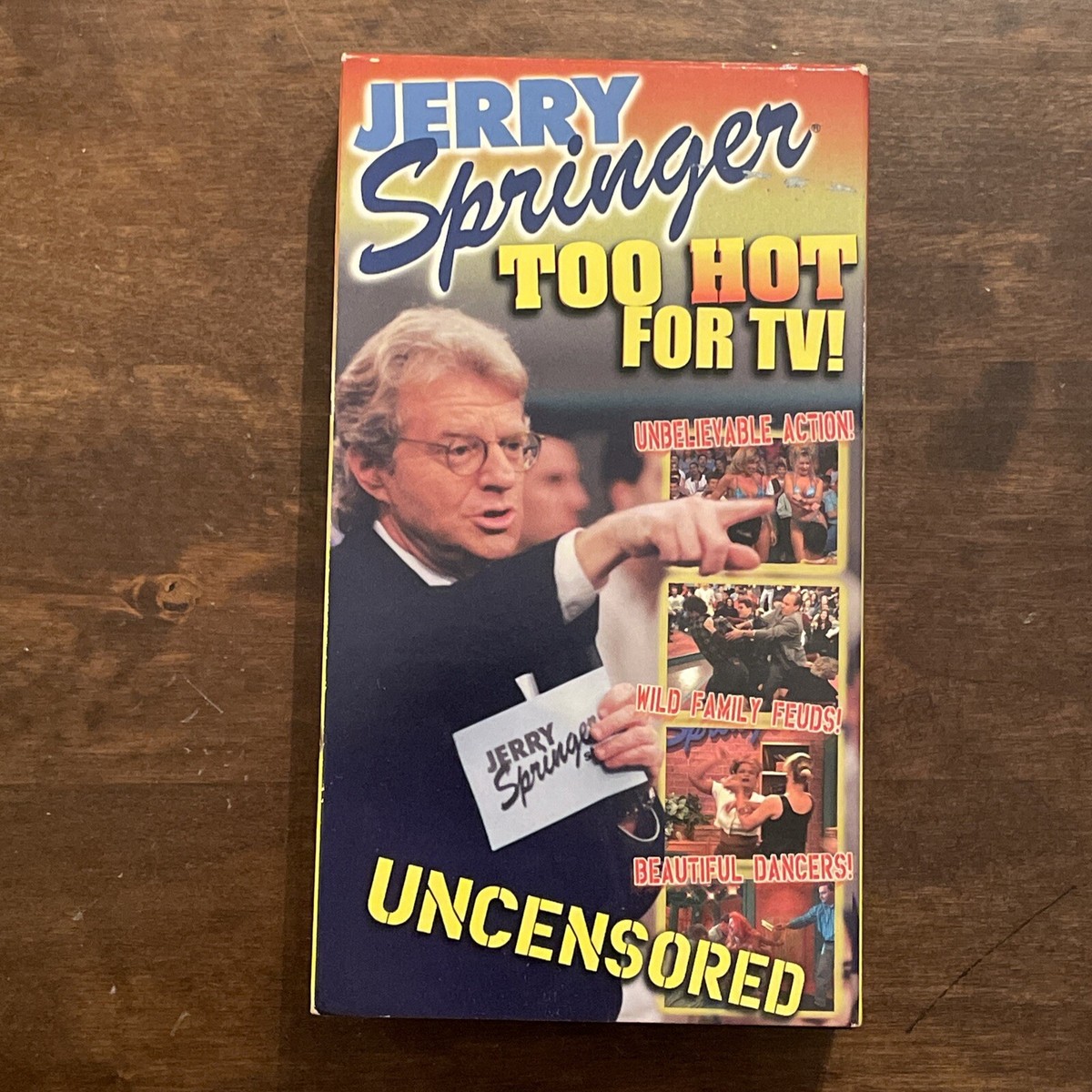 Jerry Springer VHS Video Tape Too Hot for TV Uncensored 1997 Real