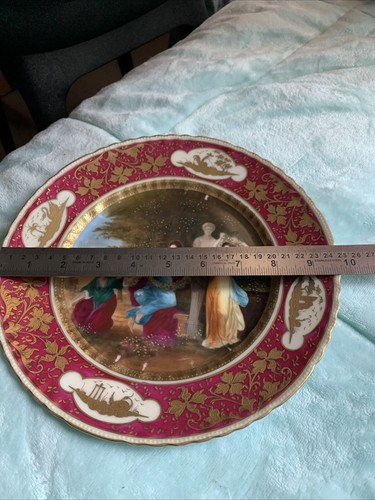 Antique Royal Vienna (Austria) Porcelain Gold Gild Plate, 9.75”, - Picture 2 of 9