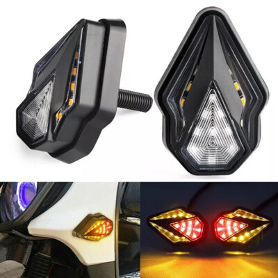 2X Sequential Motorcycle Flush Mount LED Turn Signals Blinker Light Indicator US