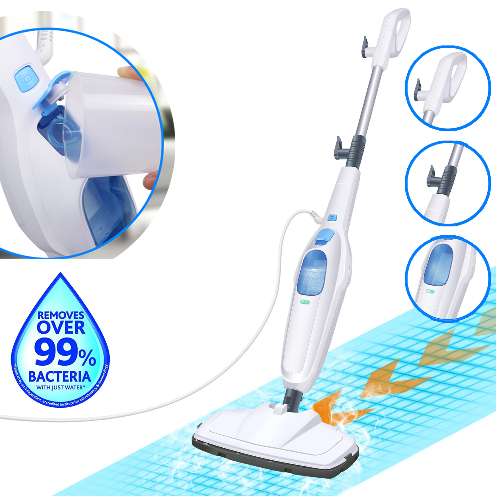 Steam Mop Cleaner Electric Steamer Multifunction Carpet Floor Cleaning Machines-image