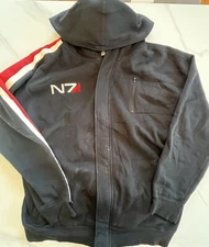 Mass Effect - Bioware - Original Vintage Stitched N7 Zip Up Jacket - Mens XL