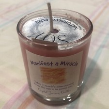 Manifest a Miracle soy votive candle Rose Crystal Journey Candles Spirit Wicca