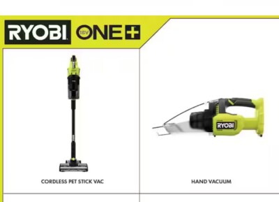 Cordless Handheld Ryobi One+ 18 Volt Hand Vacuum Ryobi Hp 18V