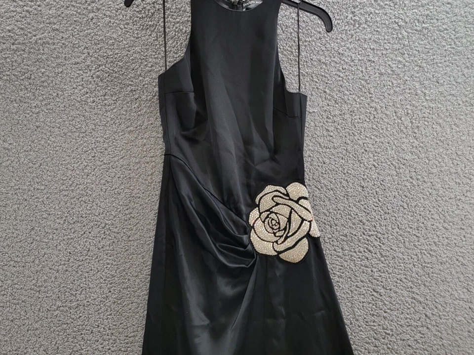 Платье David Koma Crystal Embellished Asymmetric атласный шарф женское 6 черное на молнии - Изображение 3 из 4