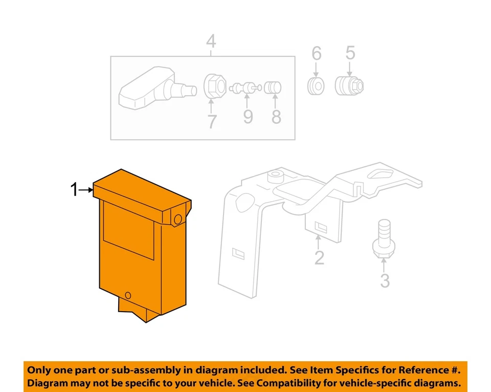 Mod de control del sistema de monitoreo de presión de neumáticos (TPMS) usado se adapta a: Honda Odyssey 2014 Foto 3 de 4