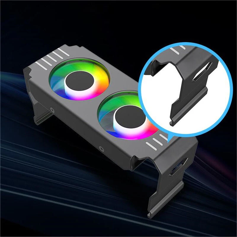 New RAM Cooler Dual 120MM Cooling Fan Support ARGB For Computer DDR 3/4/5 Memory - Image 4 of 4