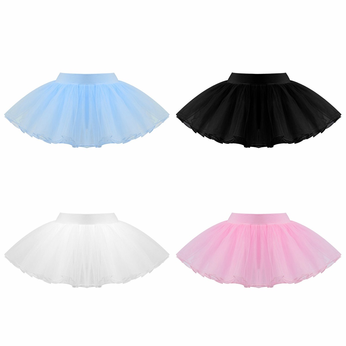 Girls Tutu Skirt Kids Ballet Dance Petticoat Party Fluffy Layer