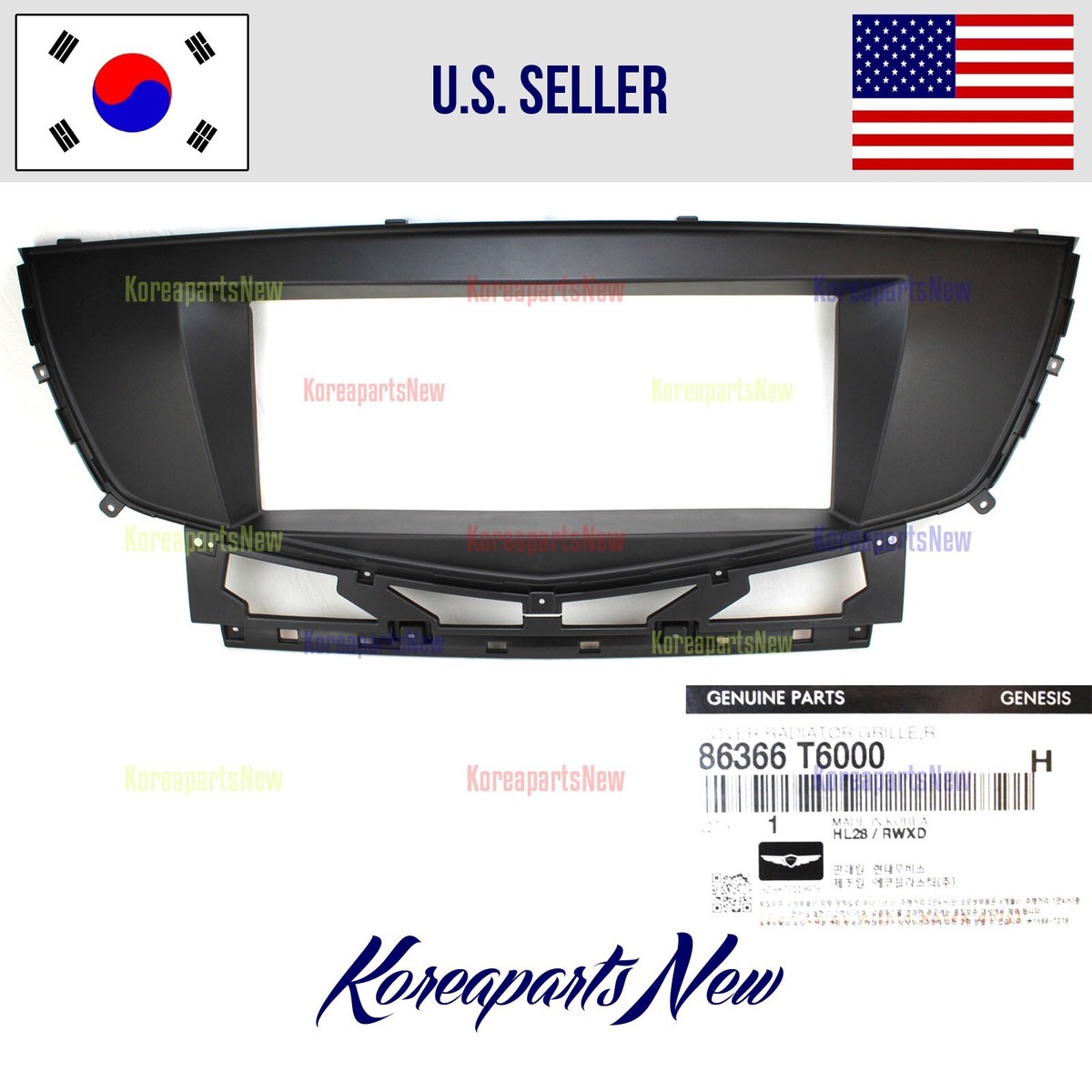Grille Front Mount Panel Rear 86366T6000 W/O Camera ⭐OEM