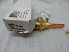 Parker Sporlan Refrigeration  A/C Ball Valve 700 PSI 1/2" solder  EBVP-1043-PZK 