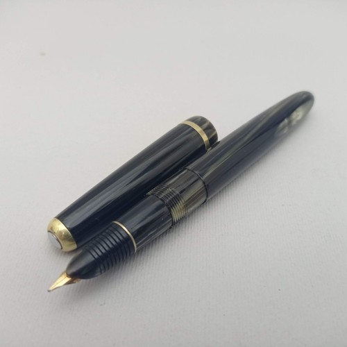 TITANIA Celluloid Fountain Pen 14k EF Flex Nib & Mechanical Pencil 1.18mm VTG RR - Picture 9 of 18