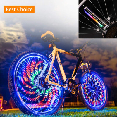 Bike Bicycle Cycling Wheel Spoke Wire Tyre Bright LED Flash Light Lamp  UK