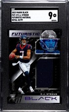 CJ Stroud #/99 Rookie Futuristic Material Royal 2023 Panini Black Texans SGC 9