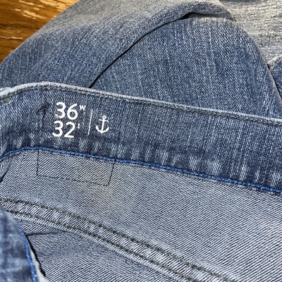 Nautica Jeans Mens Size 36X32 Relaxed Fit Blue Stretch Denim Jeans 