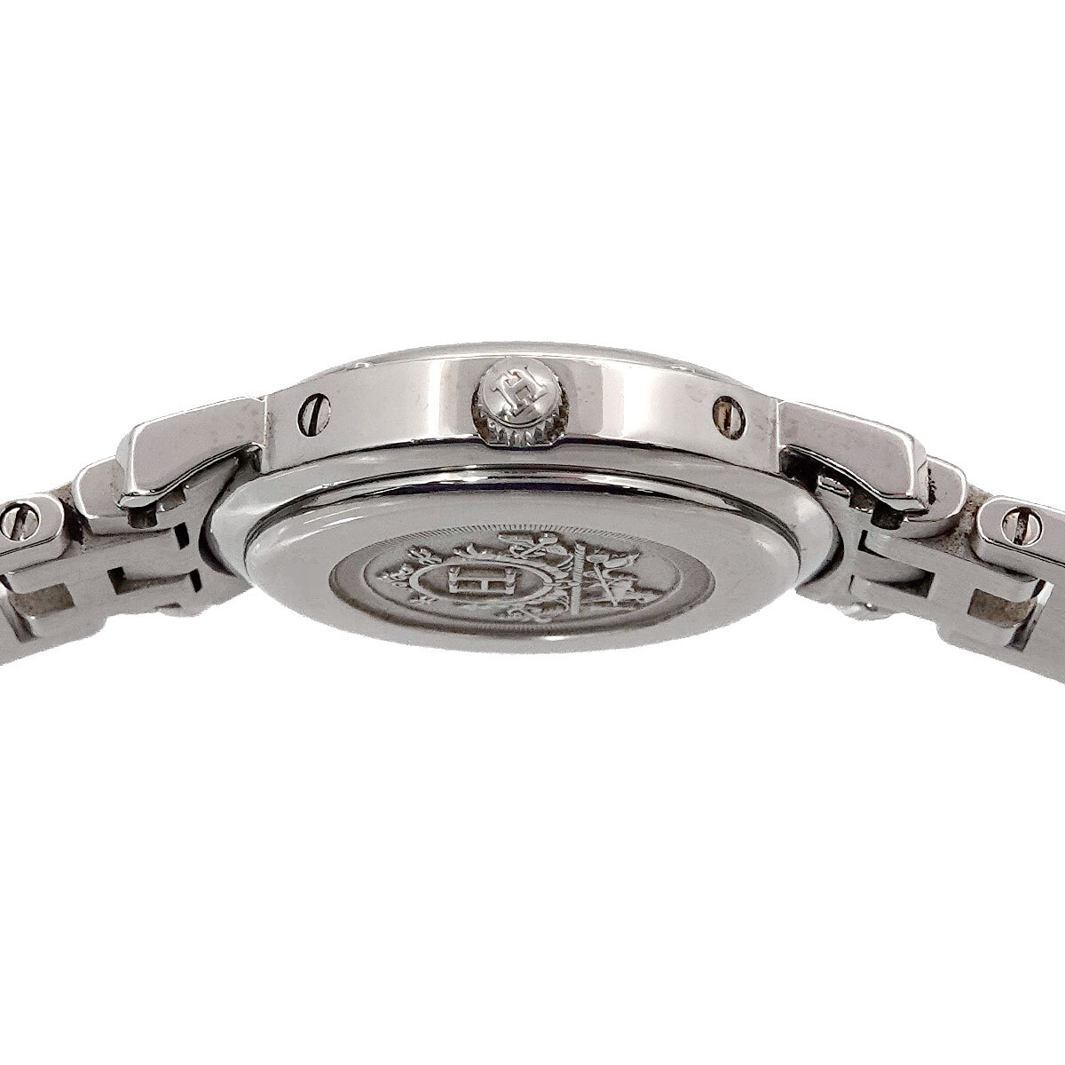 HERMES Clipper CL4 210 Quartz Date Black Dial Ladies Watch  display picture 3