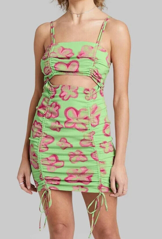 Wild Fable Dresses | New Dress | Color: Green/Pink | Size: M | Liliana8's Closet