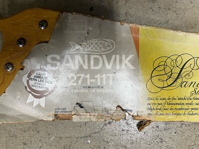 Sandvik 271-11T Wood Handsaw 26” Taper Handle Ground Made in