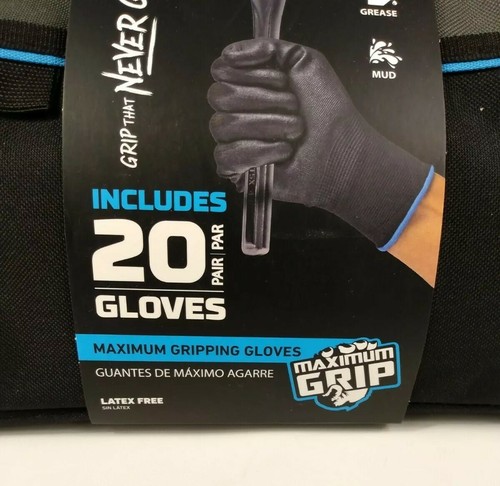 Grease Monkey Gorilla Grip 20 Gloves Mechanic Maximum Gripping Large Grab Go Bag - Picture 4 of 12