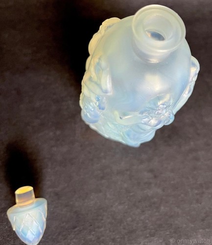 SABINO Vtg SiGNED Opalescent Glass Perfume Bottle FRANCE Gaite Nude Nymph PARIS - Picture 12 of 24