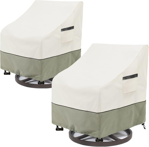 Outdoor Swivel Lounge Chair Cover 2 Pack,100% Waterproof Heavy Duty Outdoor