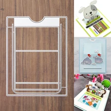 Slider Card Cutting & Embossing Dies – Interactive Pop Up Great for Gift Cards