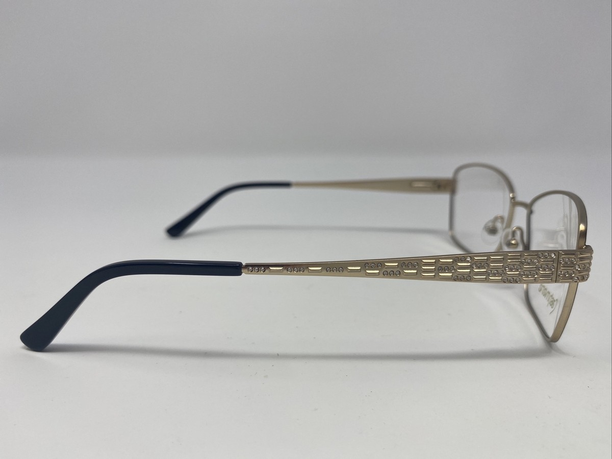 CASHMERE EYEGLASSES FRAME 489 C3 55-16-140 GOLD BLACK FULL