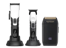 Supreme Trimmer 3-in-1 2Spee Hair Clipper, Beard Trimmer & Crunch Shaver | White