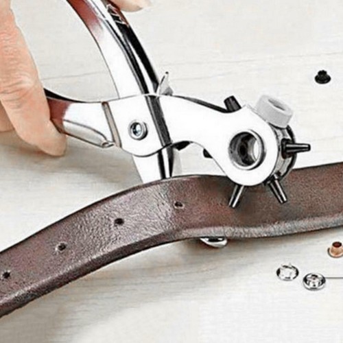 Hole Making Revolving Punch Pliers For Leather Belts with Eyelets Tool 6 - Picture 8 of 11