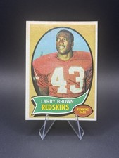 Topps 1970 Larry Brown Rookie Washington Redskins Football Card #24 . rookie card picture