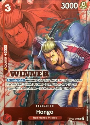   Hongo   OP09-011 Full Art Foil Winner Pack Vol. 2 2025 One Piece TCG NM