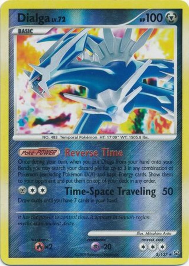 1x Dialga - 5/127 - Holo Rare - Reverse Holo Lightly Played Pokemon Platinum